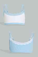 Load image into Gallery viewer, Redtag-Lt-Blue/White-X-White/Lt-Blue-Bra-(2Pack)-365,-Colour:Assorted,-Filter:Senior-Girls-(9-to-14-Yrs),-GSR-Bras,-New-In,-New-In-GSR,-Non-Sale,-Section:Kidswear-Senior-Girls-9 to 14 Years
