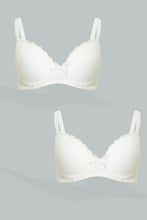 Load image into Gallery viewer, Redtag-White/White-Padded-Bra-(2Pack)-365,-Colour:White,-Filter:Senior-Girls-(9-to-14-Yrs),-GSR-Bras,-New-In,-New-In-GSR,-Non-Sale,-Section:Kidswear-Senior-Girls-9 to 14 Years
