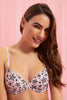 Grey/Pink Printed Padded T-Shirt Bra (2 Piece)