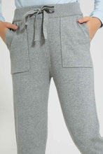 تنزيل الصورة على معرض الصور، Redtag-Grey-Melange-Sweater-Jogger-Cargo-Pants-Senior-Girls-9 to 14 Years
