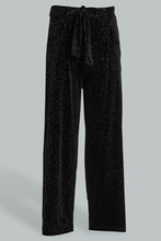 Load image into Gallery viewer, Redtag-Black-Wideleg-Velvet-Culottes-Trousers-Senior-Girls-9 to 14 Years
