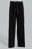 Redtag-Black-Wideleg-Velvet-Culottes-Trousers-Senior-Girls-9 to 14 Years