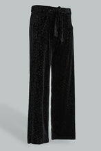Load image into Gallery viewer, Redtag-Black-Wideleg-Velvet-Culottes-Trousers-Senior-Girls-9 to 14 Years
