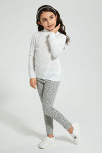 Load image into Gallery viewer, Redtag-Grey-Polka-Dot-Print-Jegging-Jeggings-Girls-2 to 8 Years
