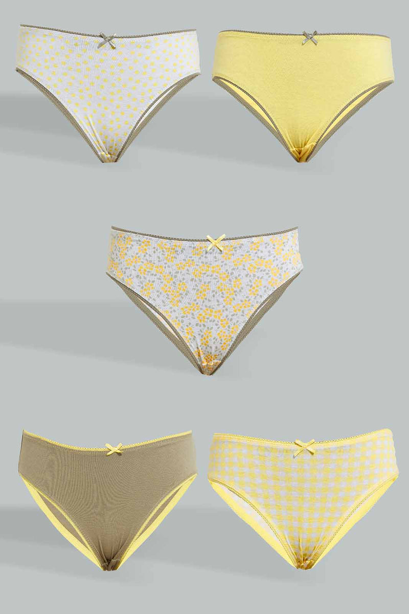 Redtag-Assorted-Bikini-Brief-Packs-(Pack-of-5)-365,-Colour:Assorted,-Filter:Senior-Girls-(9-to-14-Yrs),-GSR-Briefs,-New-In,-New-In-GSR,-Non-Sale,-Section:Kidswear-Senior-Girls-9 to 14 Years