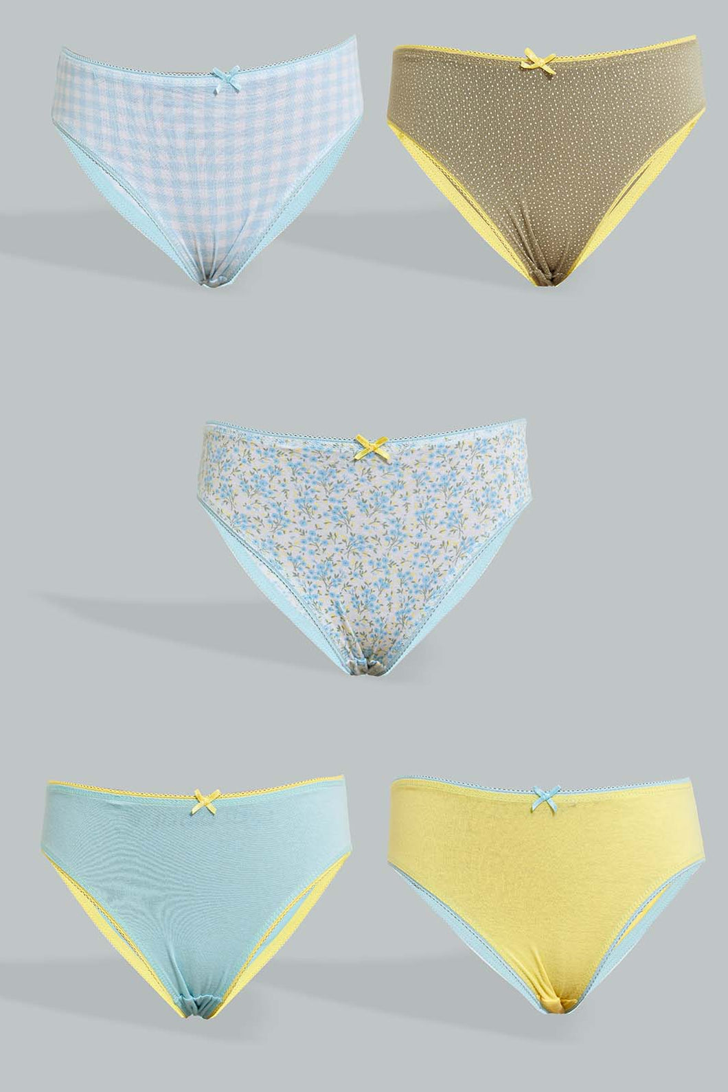 Redtag-Assorted-Bikini-Brief-Packs-(Pack-of-5)-365,-Colour:Assorted,-Filter:Senior-Girls-(9-to-14-Yrs),-GSR-Briefs,-New-In,-New-In-GSR,-Non-Sale,-Section:Kidswear-Senior-Girls-9 to 14 Years