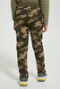 Redtag-Greem-Camo-Rib-Waistband-Trouser-Chinos-Boys-2 to 8 Years