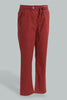 Redtag-Burgundy-Rib-Wasiastband-Trouser-Chinos-Boys-2 to 8 Years