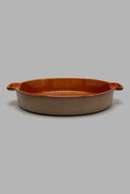 Load image into Gallery viewer, Redtag-Brown-Oval-Embossed-Baking-Dish-Serving-Dish-Home-Dining-
