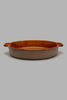 Redtag-Brown-Oval-Embossed-Baking-Dish-Serving-Dish-Home-Dining-