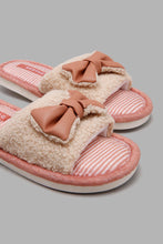 تنزيل الصورة على معرض الصور، Redtag-Ivory-Bow-Trim-Slippers-Slippers-Senior-Girls-5 to 14 Years
