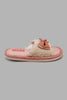 Redtag-Ivory-Bow-Trim-Slippers-Slippers-Senior-Girls-5 to 14 Years