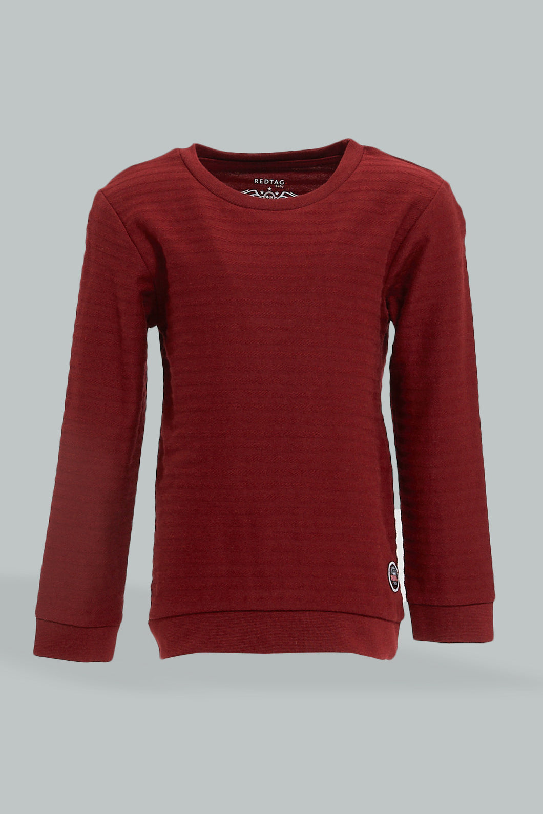 Burgundy Jacquard T-Shirt