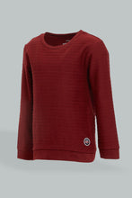 Load image into Gallery viewer, Burgundy Jacquard T-Shirt

