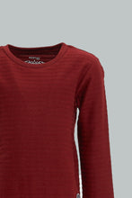 Load image into Gallery viewer, Burgundy Jacquard T-Shirt
