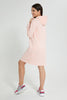 Redtag-Pink/White-Colorblocking-Hooded-Dress-Dresses-Senior-Girls-9 to 14 Years