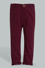 Load image into Gallery viewer, Redtag-Burgundy-Chino-Pant-Colour:Burgundy,-Filter:Infant-Boys-(3-to-24-Mths),-Infant-Boys-Trousers,-New-In,-New-In-INB,-Non-Sale,-S22B,-Section:Kidswear,-TBL-Infant-Boys-3 to 24 Months
