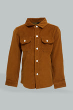 تنزيل الصورة على معرض الصور، Redtag-Camel-Brown-Cord-Shirt-Casual-Shirts-Infant-Boys-3 to 24 Months
