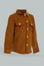 تنزيل الصورة على معرض الصور، Redtag-Camel-Brown-Cord-Shirt-Casual-Shirts-Infant-Boys-3 to 24 Months
