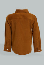 تنزيل الصورة على معرض الصور، Redtag-Camel-Brown-Cord-Shirt-Casual-Shirts-Infant-Boys-3 to 24 Months
