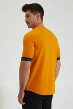 Load image into Gallery viewer, Redtag-Mustard-Zip-Placket-Henley-Colour:Mustard,-Filter:Men&#39;s-Clothing,-Men-T-Shirts,-New-In,-New-In-Men,-Non-Sale,-Section:Men,-W21A-Men&#39;s-
