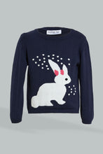 Load image into Gallery viewer, Navy Bunny Pullover
