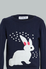 Load image into Gallery viewer, Navy Bunny Pullover
