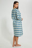 Redtag-White/Blue-Flannel-Yarn-Dyed-Nightgown-Nightgowns-Women's-0