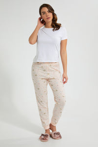 Redtag-Peach-Printed-Pyjama-Bottom-(2-Pack)-Pyjama-Bottoms-Women's-