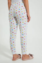 تنزيل الصورة على معرض الصور، Redtag-Grey-Melange-Heart-Printed-Pyjama-Bottom-Pyjama-Bottoms-Women&#39;s-
