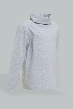 Load image into Gallery viewer, Redtag-Mid-Grey-High-Neck-Tshirt-Long-Sleeves-Infant-Boys-3 to 24 Months
