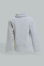 Load image into Gallery viewer, Redtag-Mid-Grey-High-Neck-Tshirt-Long-Sleeves-Infant-Boys-3 to 24 Months
