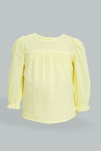 Load image into Gallery viewer, Yellow Gathered  Blouse
