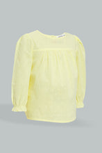 Load image into Gallery viewer, Yellow Gathered  Blouse
