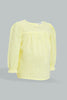 Yellow Gathered  Blouse