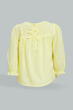 Load image into Gallery viewer, Yellow Gathered  Blouse
