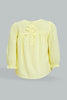 Yellow Gathered  Blouse