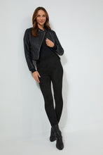 Load image into Gallery viewer, Redtag-Black-Biker-Faux-Leather-Jacket-Jackets-Women&#39;s-
