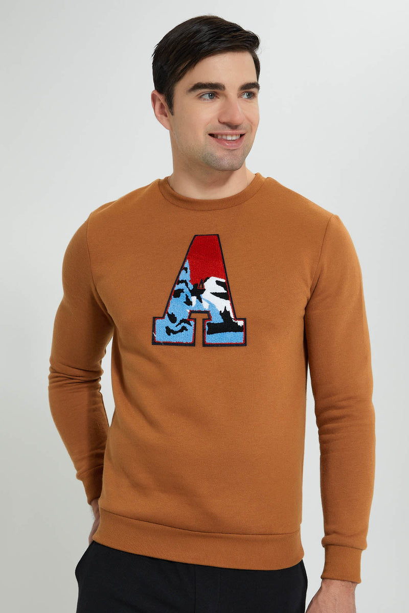 Redtag-SweaT-Shirt-With-Towel-Applique-@-Chest-Sweatshirts-Men's-