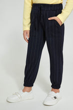 Load image into Gallery viewer, Redtag-Black-Crinkled-Elasticated-Waist-Band-Trouser-Trousers-Girls-2 to 8 Years
