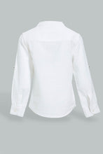 تنزيل الصورة على معرض الصور، Redtag-White-Shear-Sucker-Long-Sleeve-Shirt-Casual-Shirts-Infant-Boys-3 to 24 Months
