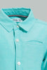 Redtag-Green-Oxford-Shirt-Casual-Shirts-Infant-Boys-3 to 24 Months