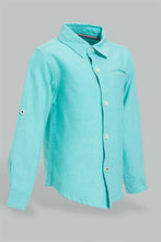 تنزيل الصورة على معرض الصور، Redtag-Green-Oxford-Shirt-Casual-Shirts-Infant-Boys-3 to 24 Months
