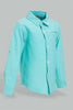 Redtag-Green-Oxford-Shirt-Casual-Shirts-Infant-Boys-3 to 24 Months