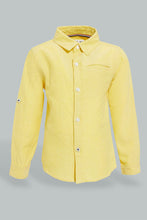 تنزيل الصورة على معرض الصور، Redtag-Yelllow-Oxford-Shirt-Casual-Shirts-Infant-Boys-3 to 24 Months
