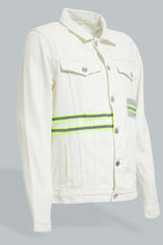 تنزيل الصورة على معرض الصور، Redtag-White-Denim-Jacket-With-Reflective-Tape-Colour:White,-Filter:Men&#39;s-Clothing,-Men-Jackets,-New-In,-New-In-Men,-Non-Sale,-Section:Men,-W21B-Men&#39;s-
