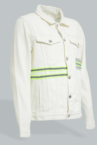 Redtag-White-Denim-Jacket-With-Reflective-Tape-Colour:White,-Filter:Men's-Clothing,-Men-Jackets,-New-In,-New-In-Men,-Non-Sale,-Section:Men,-W21B-Men's-