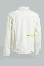 تنزيل الصورة على معرض الصور، Redtag-White-Denim-Jacket-With-Reflective-Tape-Colour:White,-Filter:Men&#39;s-Clothing,-Men-Jackets,-New-In,-New-In-Men,-Non-Sale,-Section:Men,-W21B-Men&#39;s-
