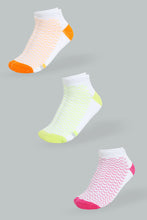 Load image into Gallery viewer, Redtag-White-Yarn-Dyed-Ankle-Socks-(3-Pack)-365,-Colour:Assorted,-Filter:Women&#39;s-Clothing,-New-In,-New-In-Women,-Non-Sale,-Section:Women,-Women-Socks-Women&#39;s-
