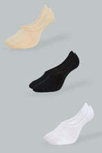 Load image into Gallery viewer, Redtag-Black/Beige/White-Plain-Invisible-Socks-(3-Pack)-365,-Colour:Assorted,-Filter:Women&#39;s-Clothing,-New-In,-New-In-Women,-Non-Sale,-Section:Women,-Women-Socks-Women&#39;s-
